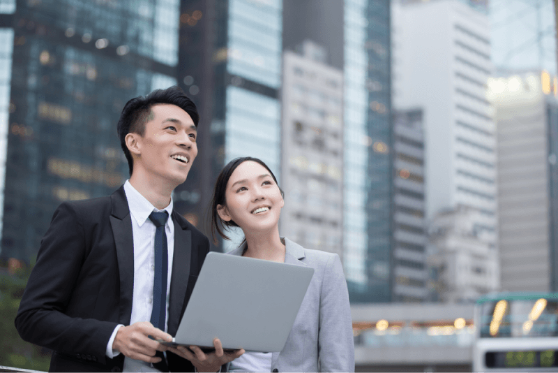 smiling employees