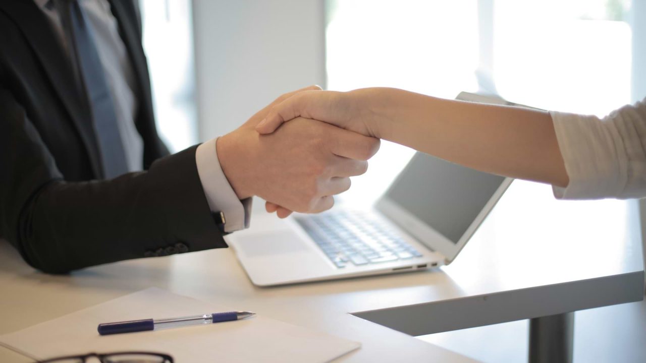 handshake, hiring an employee